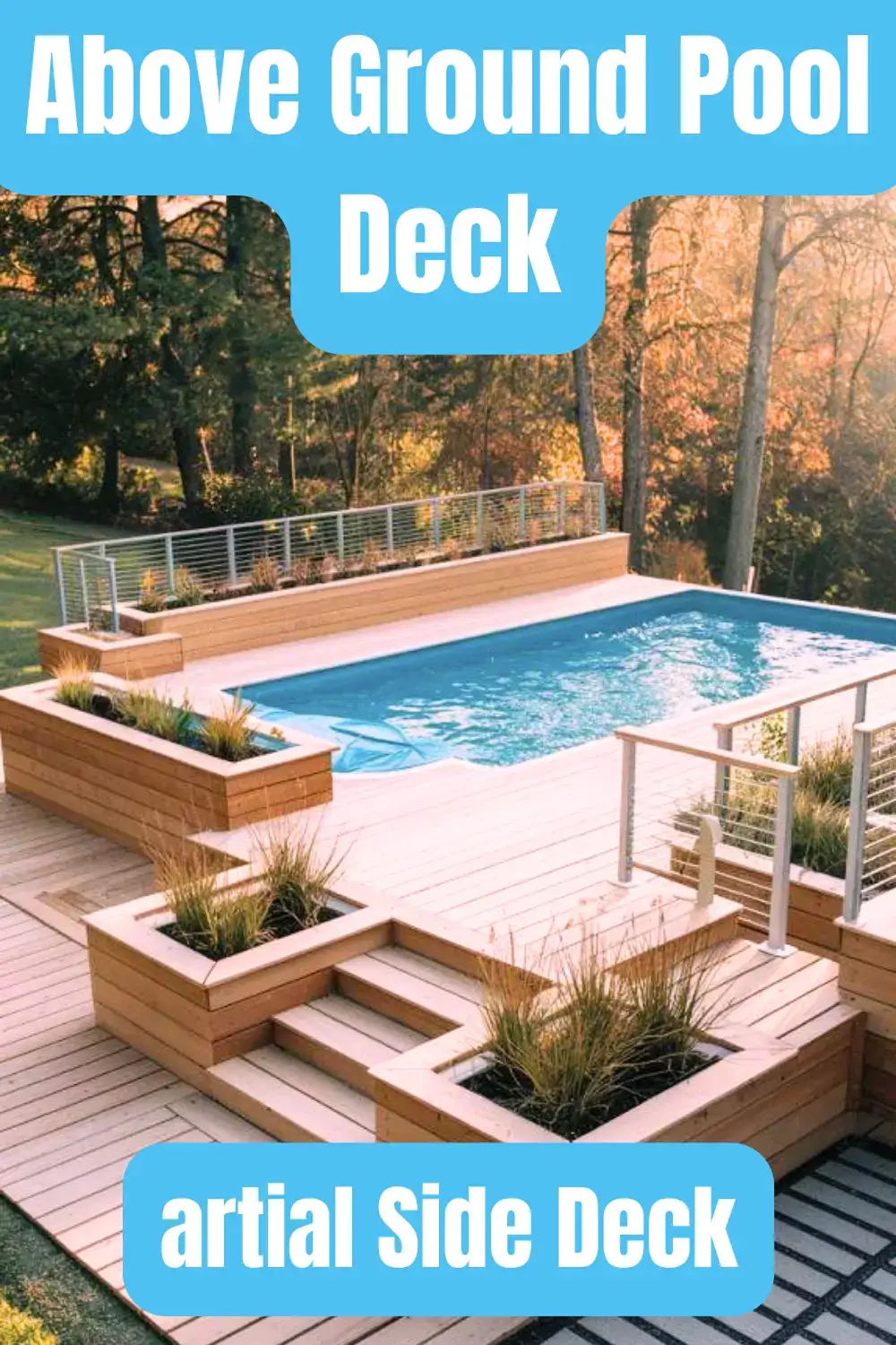 Above Ground Pool Deck partial Side Deck Above Ground Pool Deck partial Side Deck